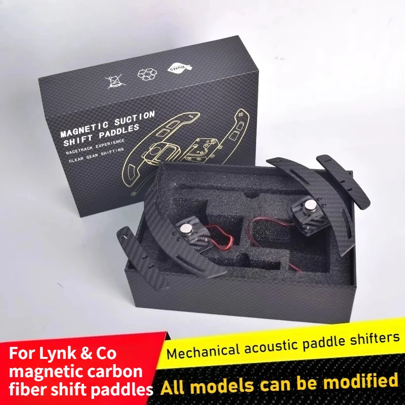 For Lynk & Co 03/02/06 Steering Wheel Carbon Fiber Magnetic Paddle Shifter Modification Non-Destructive Replacement Parts
