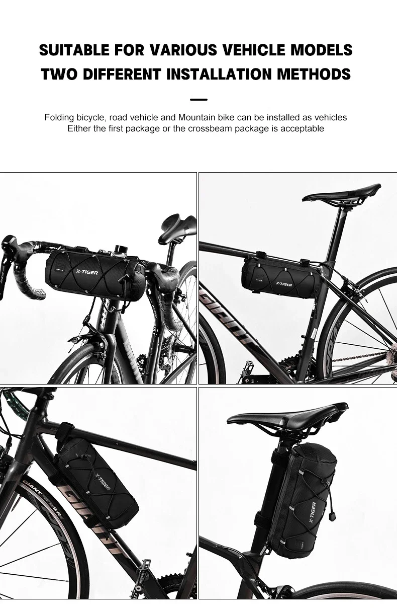 X-TIGER Fahrradtaschen Lenker Mehrzweck Schulter Sicherheit Wasserdicht MTB Rennrad Rahmen Schlauchtasche Umhängetaschen Fahrradtasche – Detail 13
