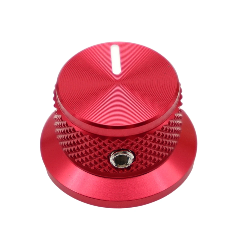 3 Stück/4 Stück Gitarrenknöpfe, Aluminium-Potentiometerknöpfe, Top-Hut-Knöpfe, Steuerknopf für Gitarre/Bass/AMPS/Vorverstärker mit Anzeige – Detail 16