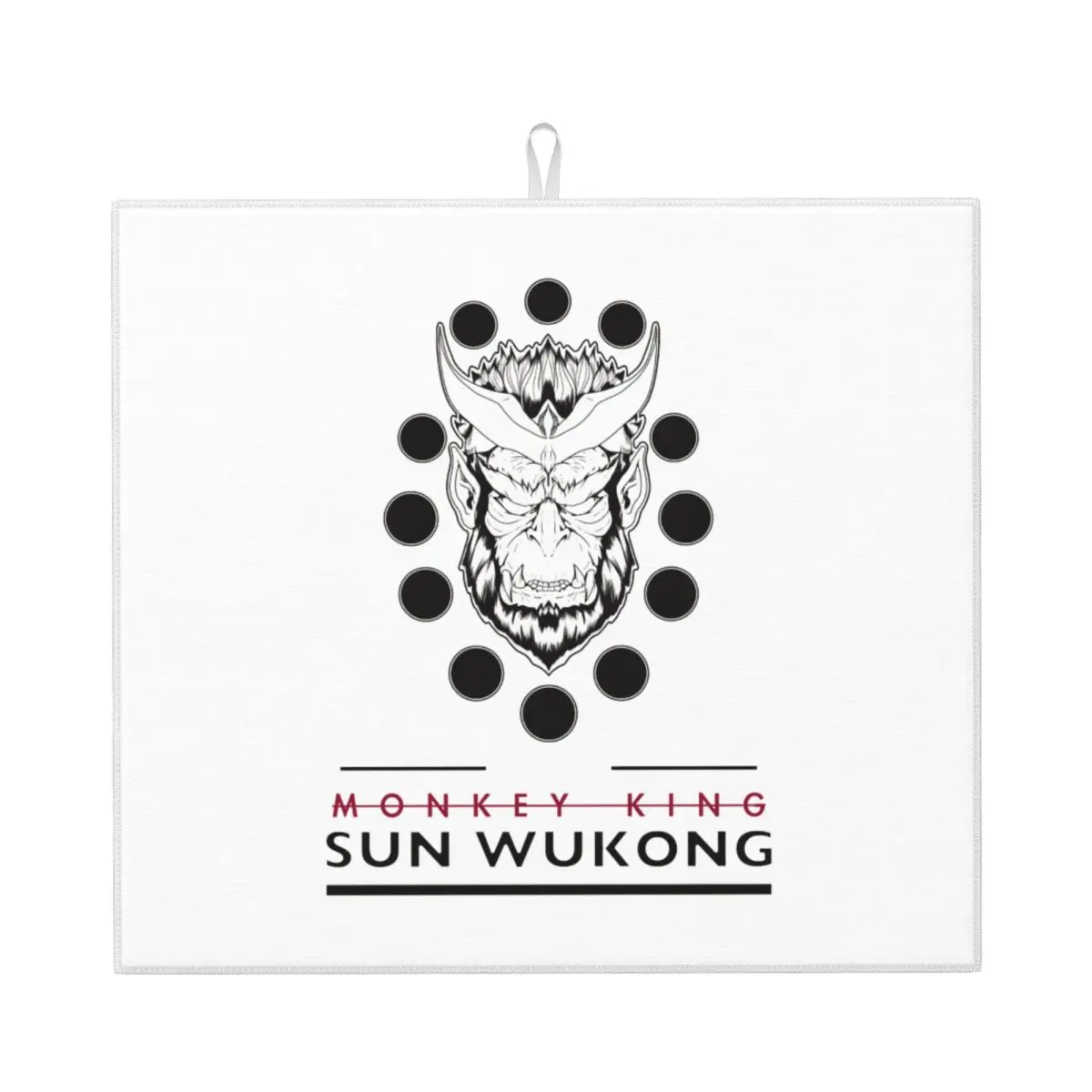 Monkey King Wukong Myth And Folklore Dish Drying Mat for Kitchen Absorbent Fast Dry Video Game Lover Gaming Dishes Drainer Pads