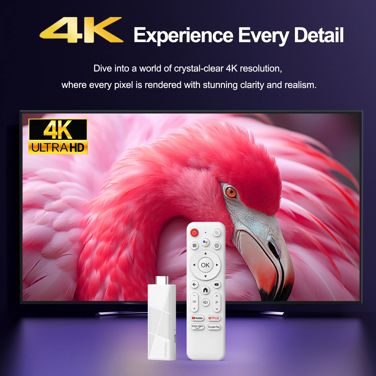 جهاز أندرويد 14 ATV جهاز استقبال للتليفزيون الذكي يدعم 4K فيديو 4K @ 60 إطارًا في الثانية BT5.4 WiFi6 Rockchip RK3518 رباعي النواة Google Voice Remote Smart TV Box