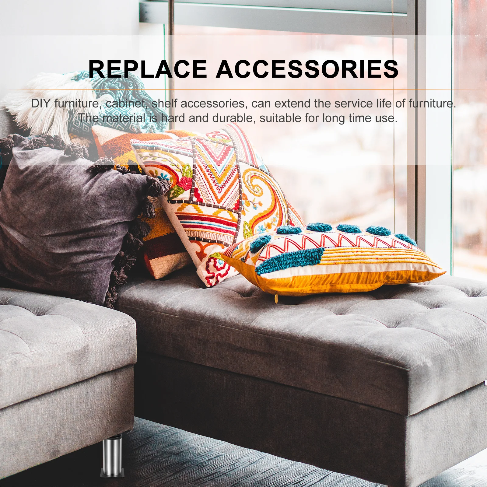 4 шт., регулируемые ножки шкафа из нержавеющей стали, сверхмощная мебель, ножки дивана, сменные аксессуары, полка для поддержки стола