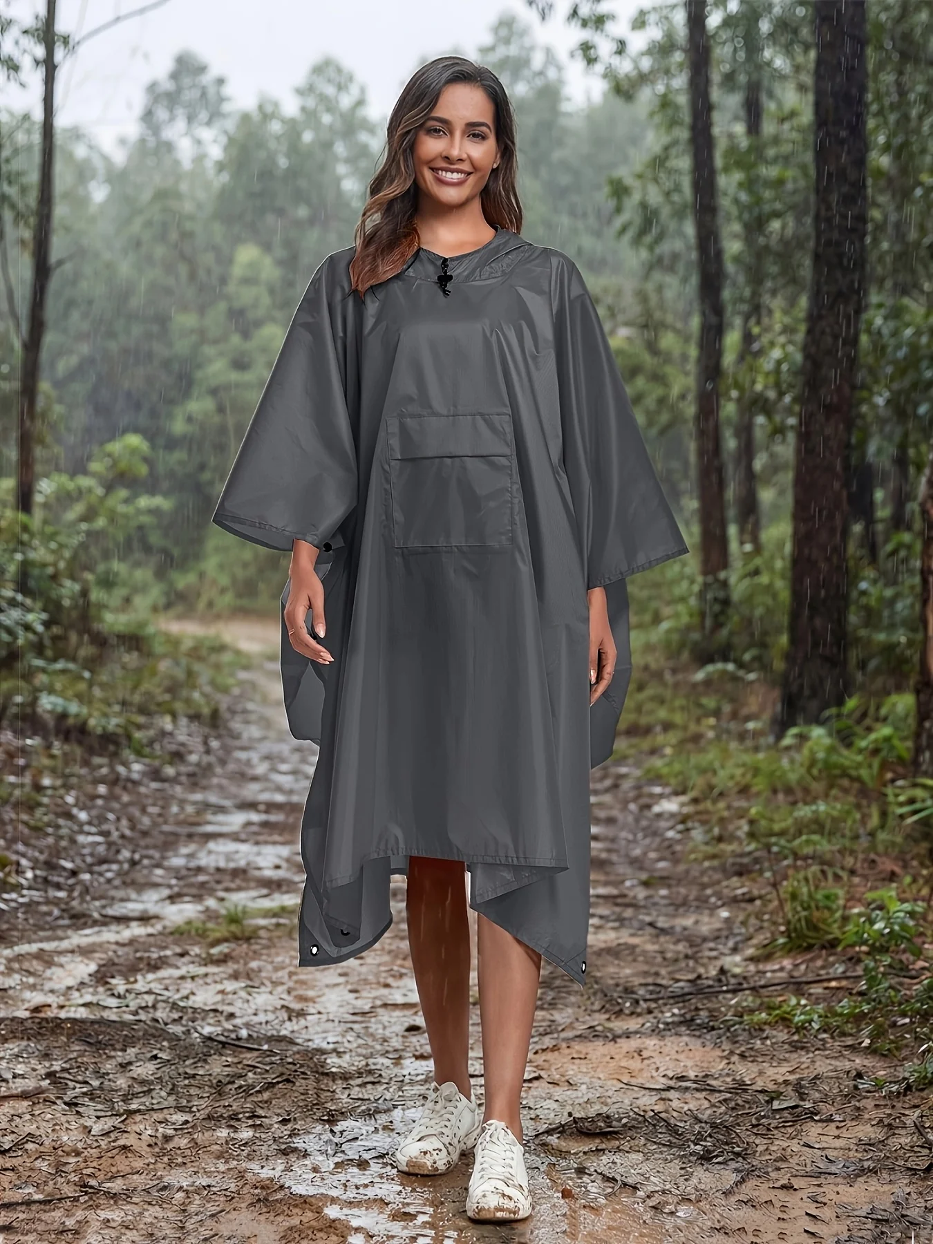 معطف مطر تكتيكي متعدد الوظائف  - مراجعة Camping Rain Poncho وسعره