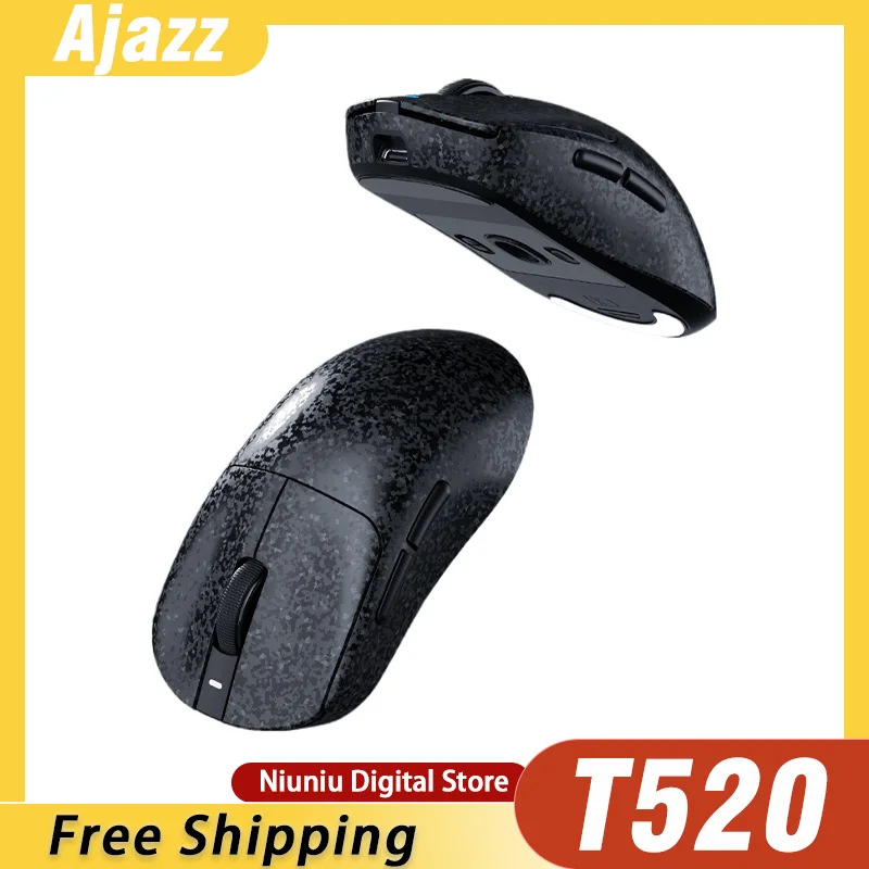 

AJAZZ T520 Беспроводная игровая мышь из углеродного волокна Трехрежимная легкая мышь PAW3395 Датчики 800 мАч Мыши для ноутбука Офисный аксессуар