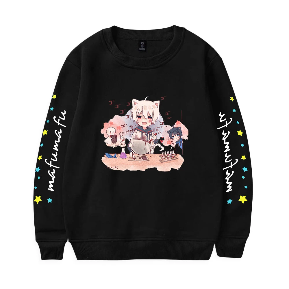 Mafumafu – sweat-shirt à col roulé pour femmes et hommes, haut large, imprimé après la pluie, collection Kawaii, doux et jeune