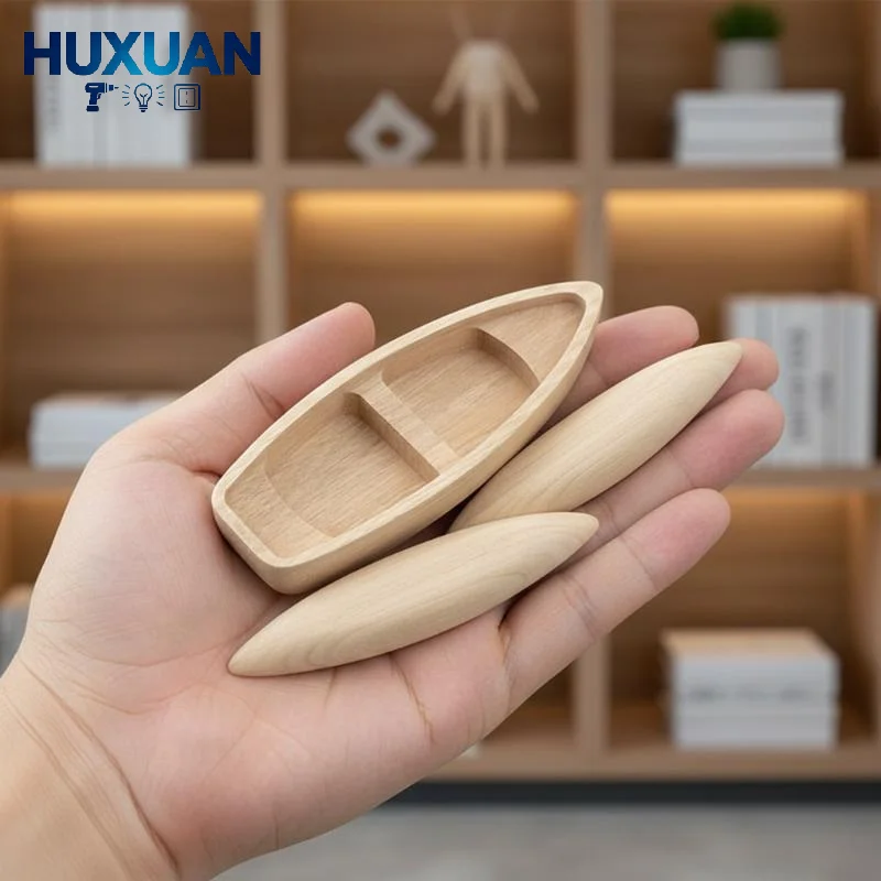 Ocean Landscape Wooden Boat Model Vintage Mini Canoe Fishing Boat Decor Handmade Rustic Ornament for Bedroom Tabletop Decor