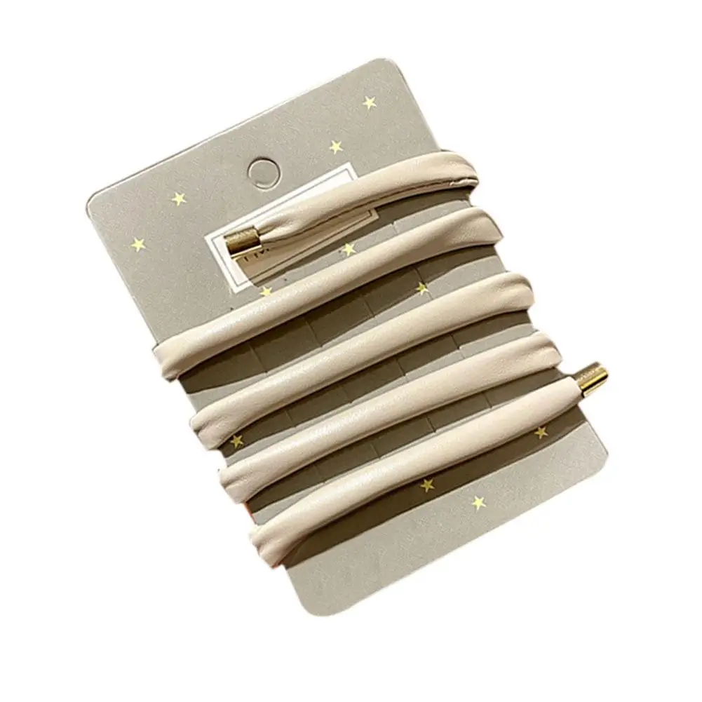 French Leather Braid Hair Rope Braid Tied Hair Rope Unique Hair Loop PU Rope Hair Versatile Modny design High-end Bra A7E6