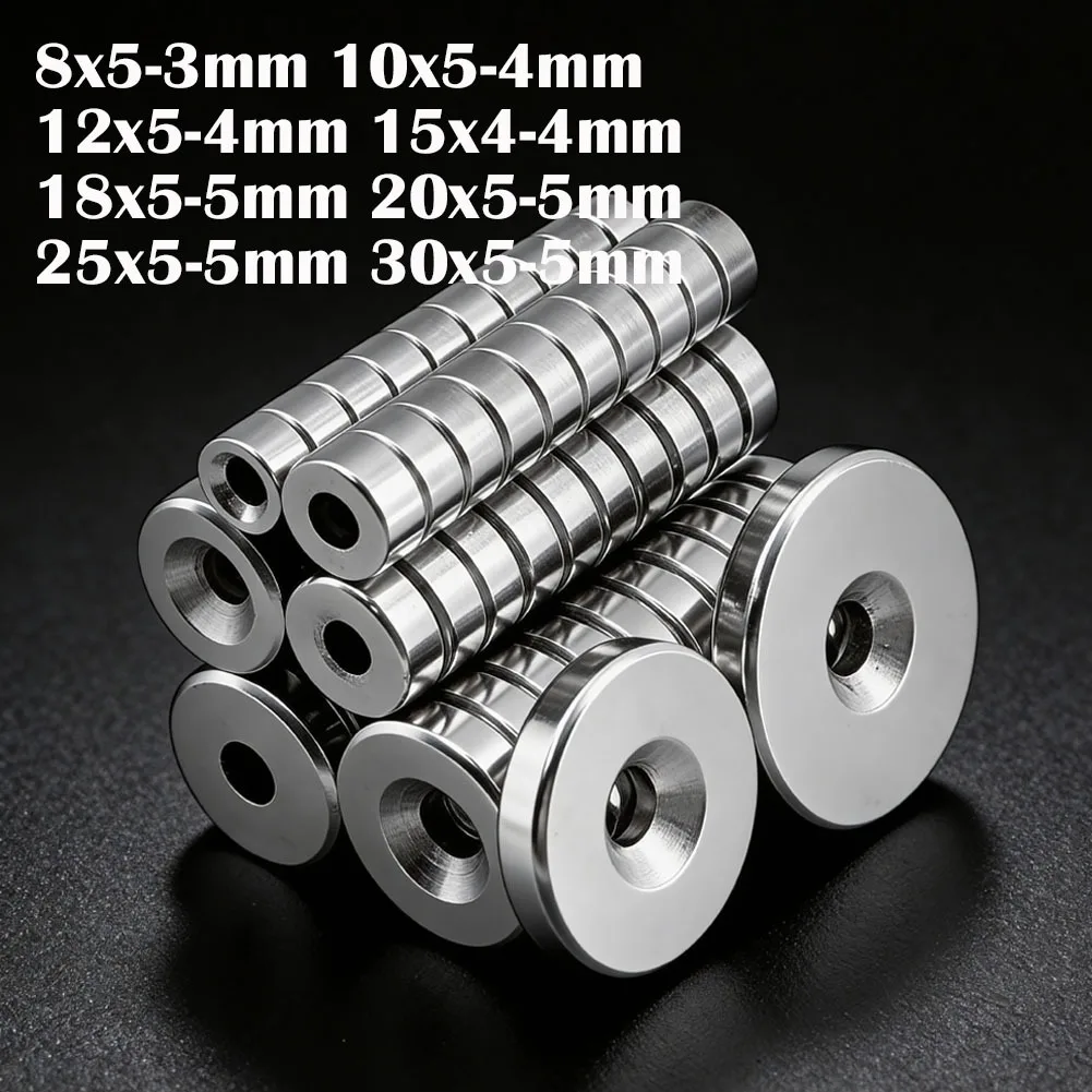 Powerful Magnets Neodymium Magnet Round Strong Magnets with Hole NdfeB Permanent Magnetic Imanes DIY Refrigerator Magnet