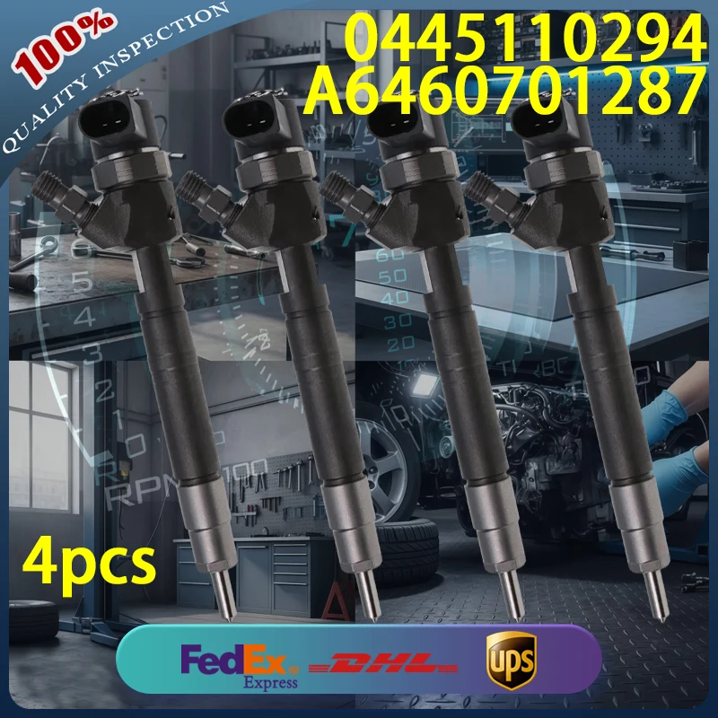 

0445110294 Common Rail Diesel Injector A6460701287 for Mercedes-Benz Sprinter 215 315 415 515 CDI Diesel Engine 4pcs