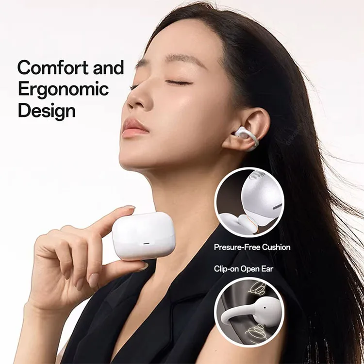Clip-On-Ohrhörer, Bluetooth 6.0 Open-Ear-Ohrhörer, Leichte Komfort-Kopfhörer mit offener Bauweise, 40 Stunden Spielzeit, Klare Anrufe, Sicherer Sitz – Detail 2
