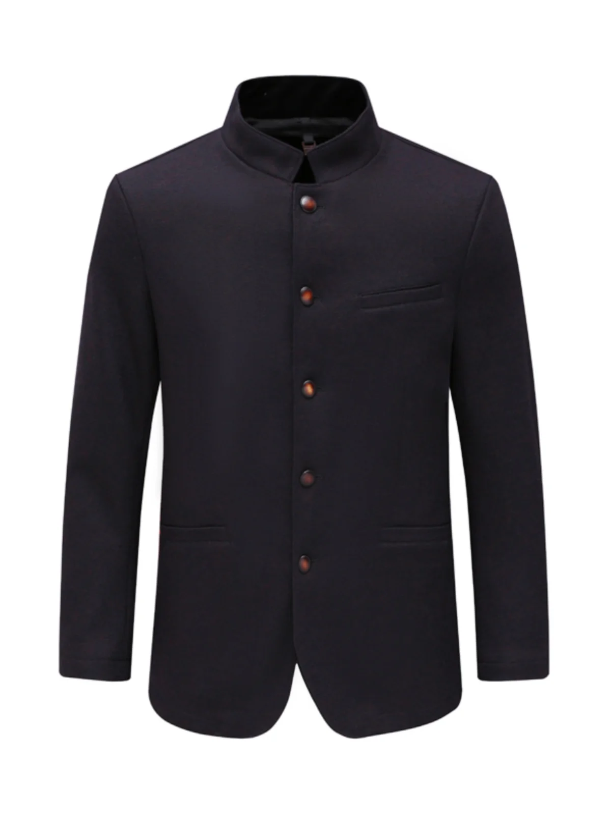 

Мужская шерстяная куртка YW282, весенне-осенняя повседневная верхняя одежда с прямыми пуговицами и воротником-стойкой k Purple Faion Urban Sle