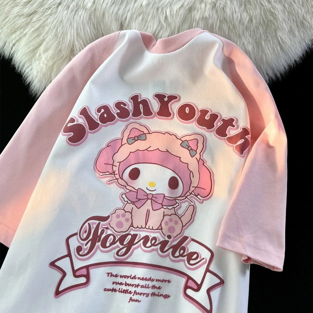 

Sanrio My Melody Cartoon T Shirt Y2k Cute Kuromi Tops Female Kawaii Anime Graphic Tee Surprise Gift For Childrens And Girlfriend