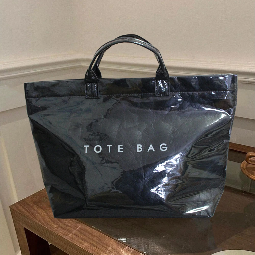 Bolsos de mano a la moda para mujer, bolsos con asa superior de PVC de gran capacidad, adecuados para viajes y trabajo de oficina, regalo de cumpleaños y Navidad