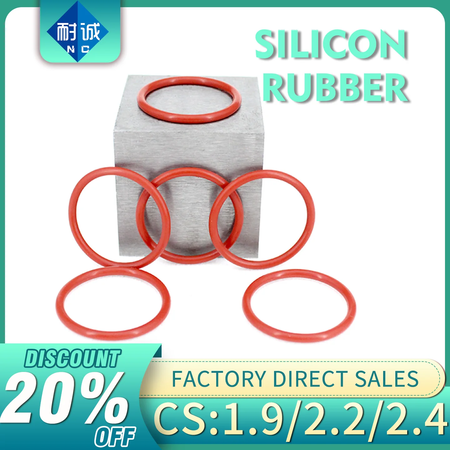 Red Silicone Rubber O-Ring thicknes1.9mm/2.2mm/2.4mm CS VMQ Sealing Gasket Washer for Industrial Use - Bulk Supply