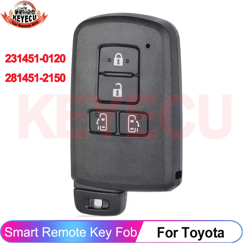 KEYECU 231451-0120 281451-2150 For Toyota Alphard Vellfire Esquire Noah Sienta Voxy Smart 312/314MHz Car Key Remote Japan Model