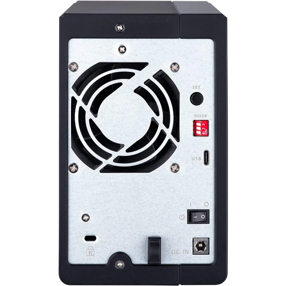 أثاث خارجي/ أسود، TR-002-A-US 2 Bay USB Type-C مساحة تخزين مرفقة مباشرة (DAS) مع الأجهزة RAID (بدون أقراص)، سهلة الاستخدام