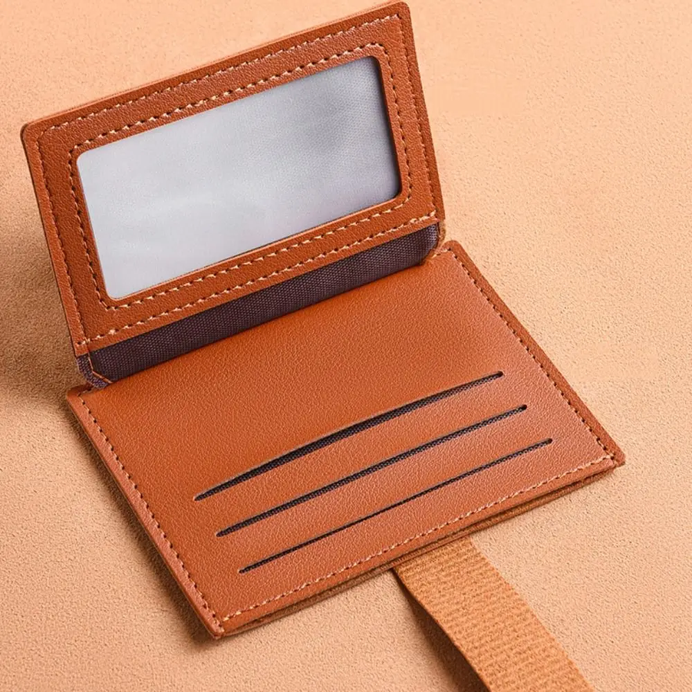 버클이 있는 휴대용 PU 가죽 카드 케이스 초슬림 미니 지갑 여성용 간단한 카드 홀더