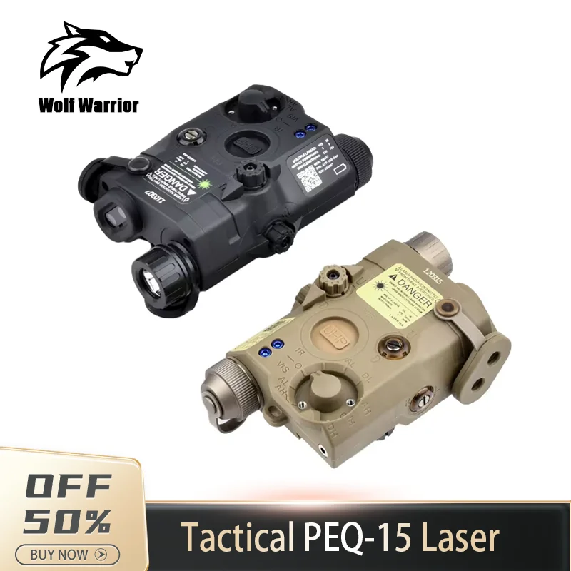 Tactical Flashlight PEQ 15 Nylon laser BOX only white flashlight With Pressure Switch Fit 20MM picatiny rail Hunting light NGAL