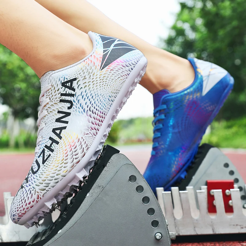 Spikes Running Shoes for Men and Women, Athletics Sprint Sneakers, Jump Sport Training Sneakers