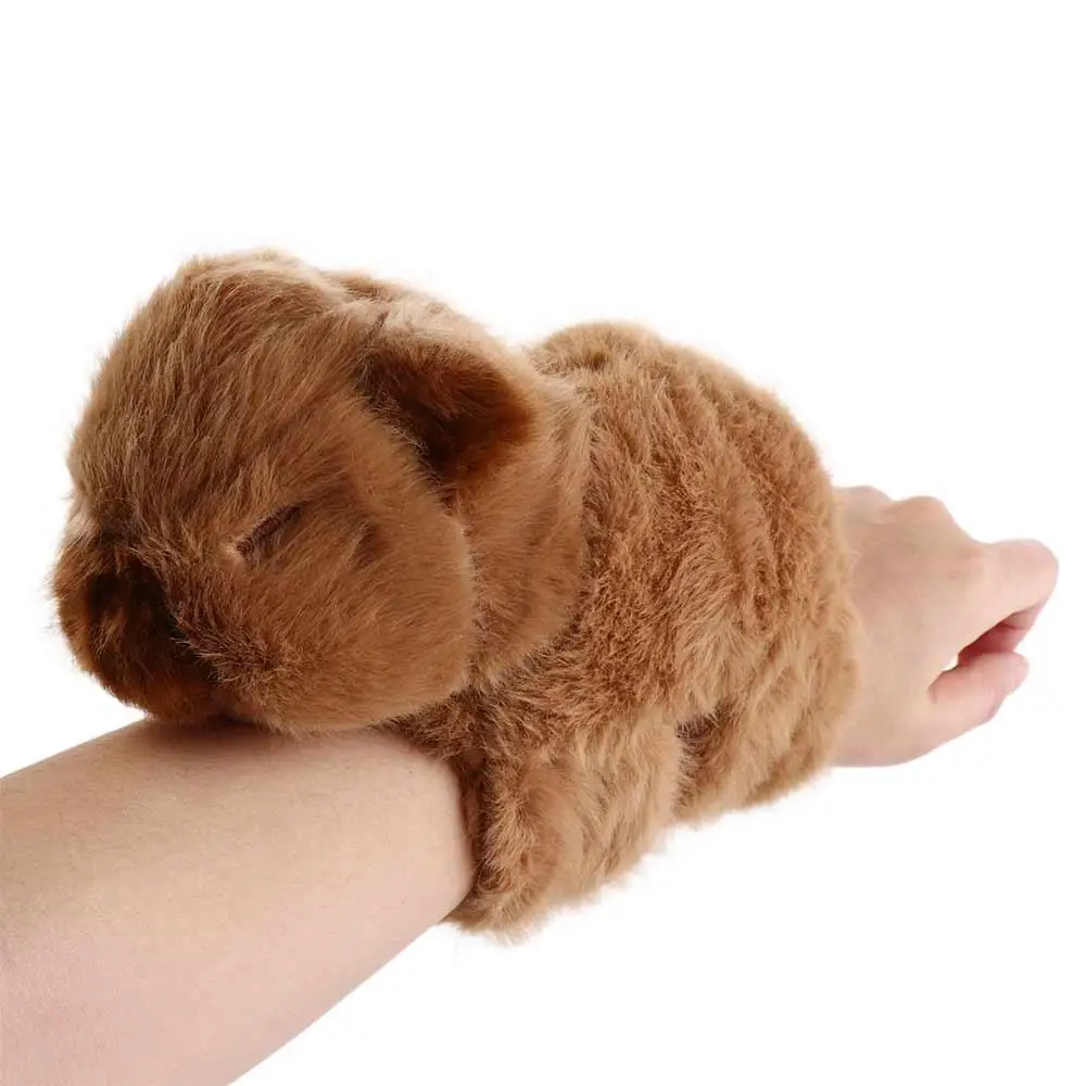 Rytanda Capybara-pulsera de felpa con cierre a presión para niños, anillo de mano, círculos Pop divertidos, regalo de Navidad