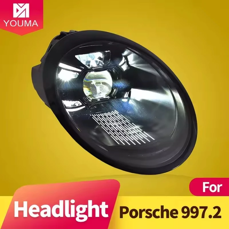 for Porsche 911 LED Headlight Projector Lens DRL 2005-2012 997 992 Car Styling Head Lamp Auto Accessories Improved Night Driving