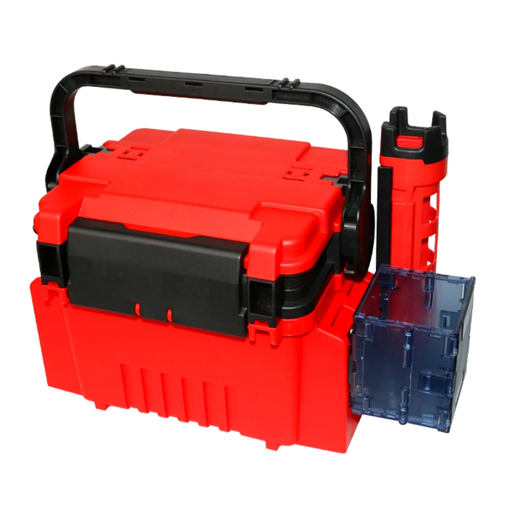 

Multifunctional Fishing Box Travel Fishing Case Box with Bottle Holder and Rod Stands Tubes For Outdoor Fishing