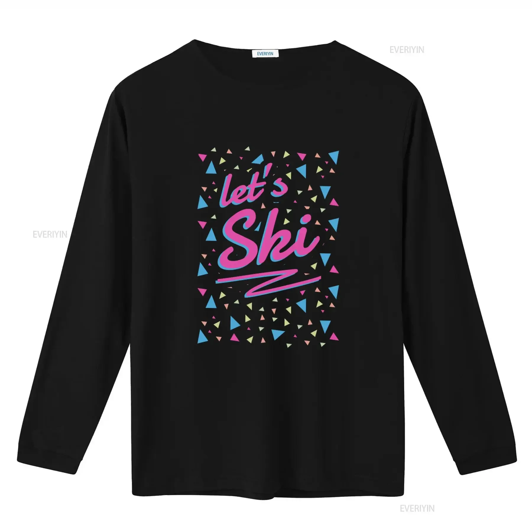 Let s Ski Women 80s Style Retro Après Snowboard Slogan T Shirt vintage Washed fashion Top For Everyday Wear Stretched Slightly