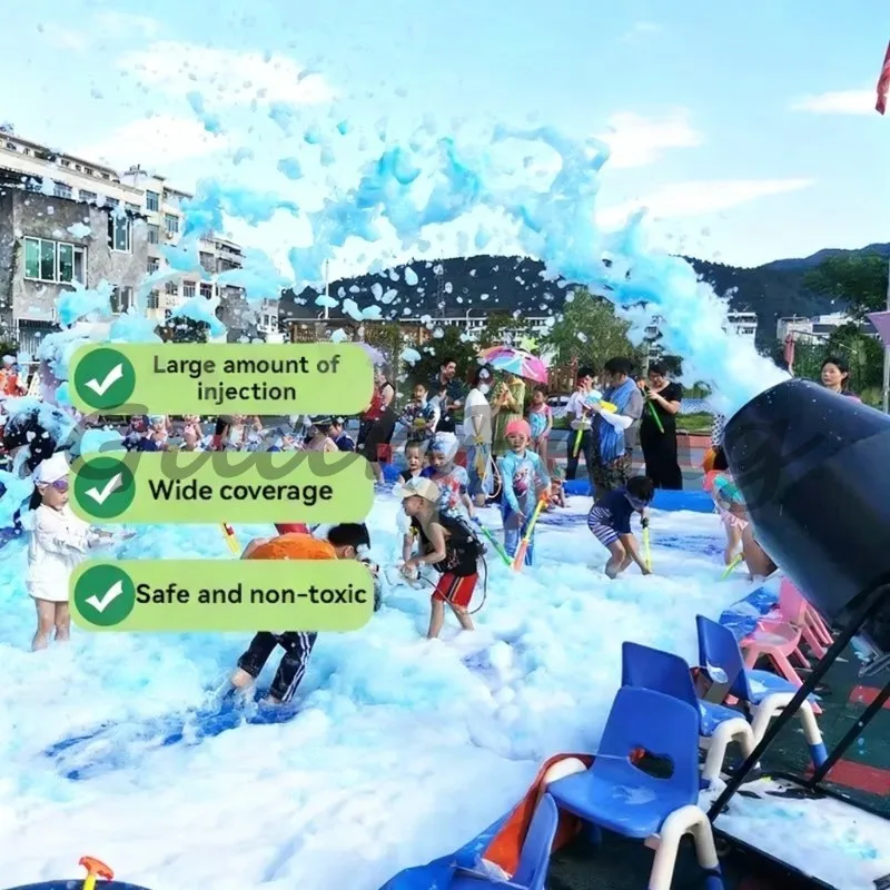 High Power Foam Machine 1000W 1500W, Party Spray Foam Blaster for Pool, DJ Stage and Outdoor Events