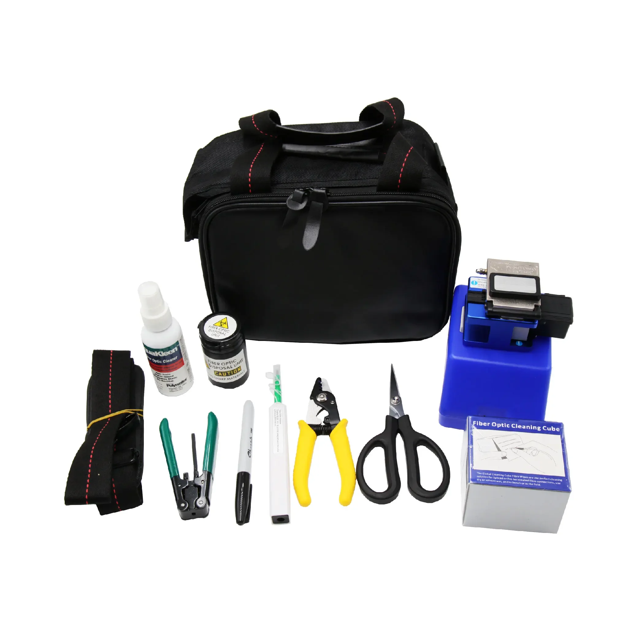 FTTH Fiber Optic Assembly Termination Tool Kit for Installing Fast Connector and Drop Cable