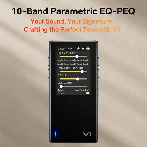Imagen 2 del producto Variations V1 EZHiFi y TempoTec reproductor de música HiFI, reproductor de audio digital, USB DAC, amplificador de auriculares, puertos de 4,4 mm y 3,5 mm, PEQ,