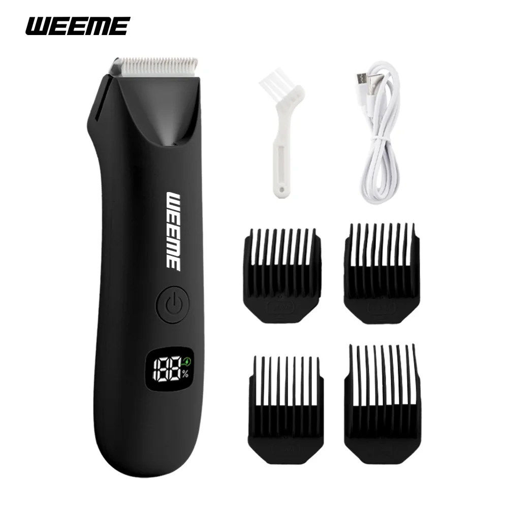 Body Hair & Pubic Hair Trimmer for Men & Women, Painless Electric Body & Bikini Shaver | Waterproof, Type-C Rechargeable Razor image 6