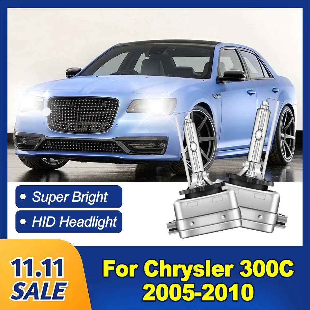 

2PCS 35W Xenon Headlight D1S Original HID Headlamp 6000K Super Bright Low Beam Bulb For Chrysler 300C 2005-2009 2010 Car Light