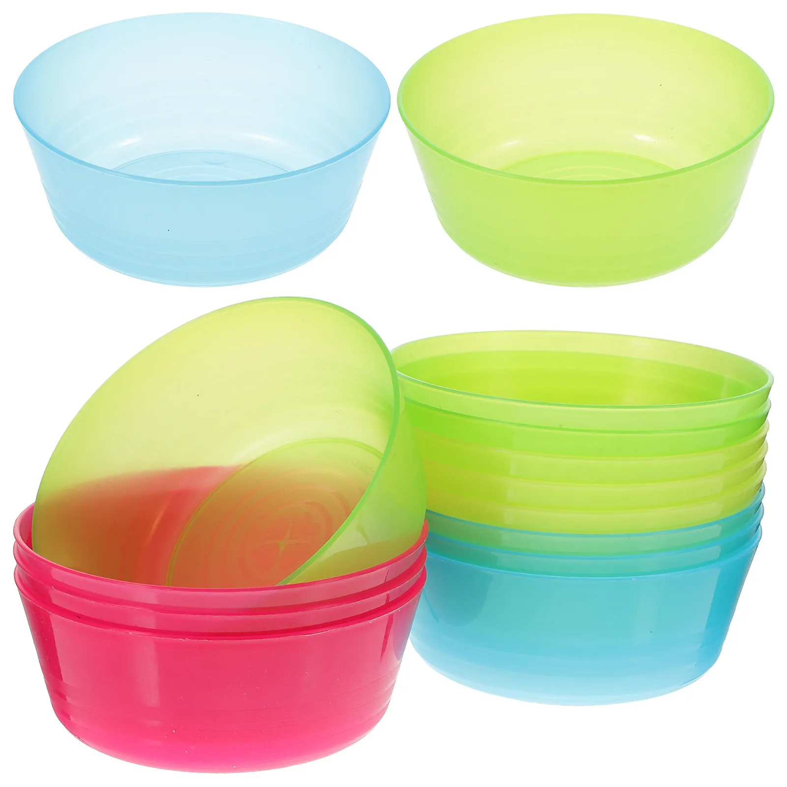 12pcs Plastic Rice Bowls – Elegant Snack Serving Bowls for Home, Hotel & Restaurant Use