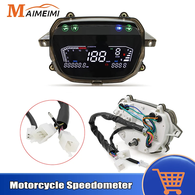 For Honda EX5 Dream C100 C100N AVATE DY90 Motorcycle Instrument Speedometer LED Digital Speed Meter For Traxx Star 50 2004-2009