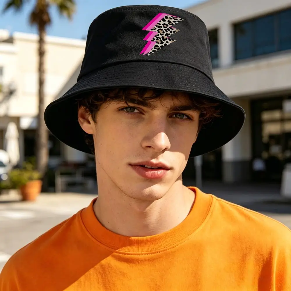 1pc Vintage Leopard Print Bucket Hat Viscose Rayon Lightweight Breathable Adjustable Unisex Outdoor Travel Festival Gift for Tee