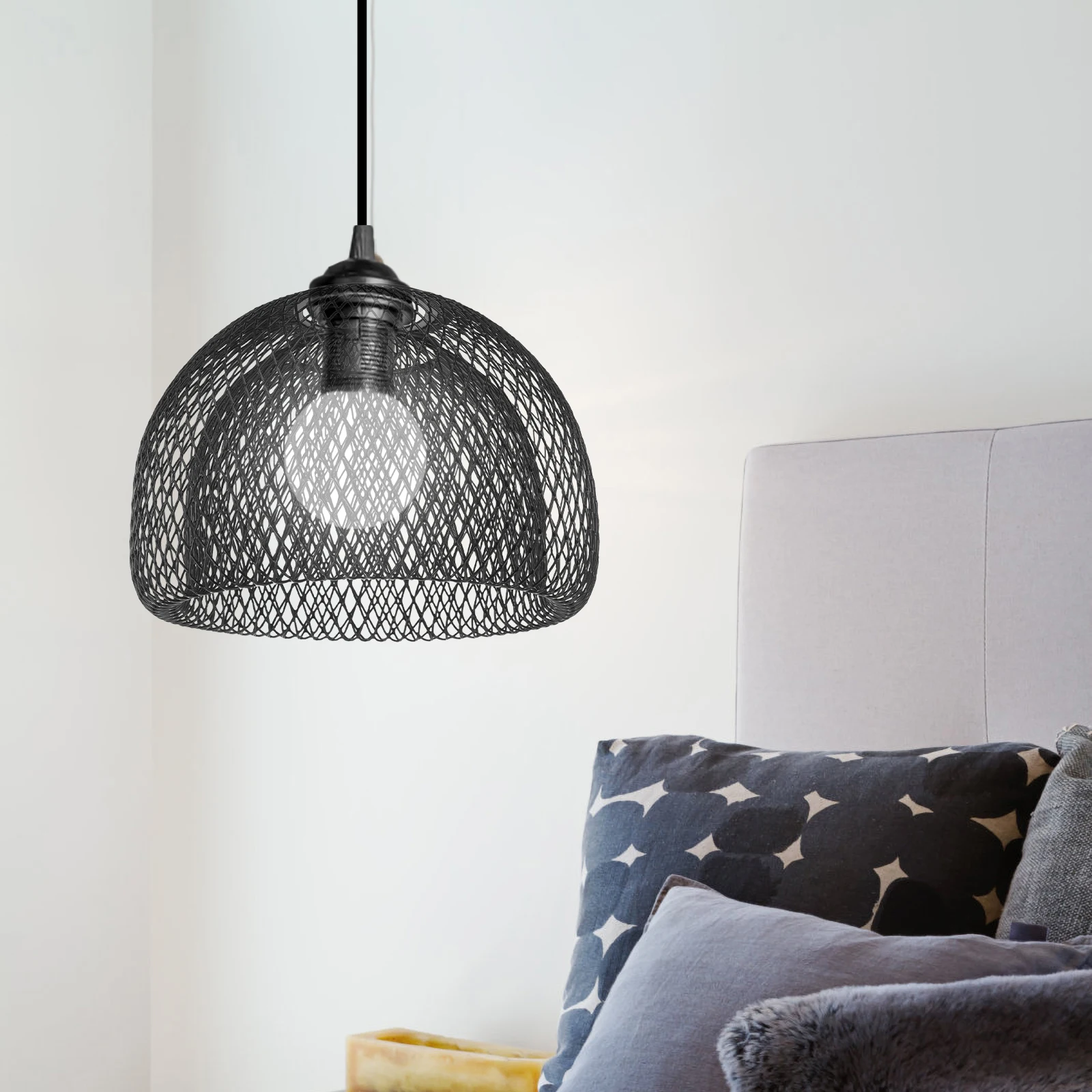 

Retro Black Replacement Lampshade Cover Lampshades Accessories Pendant Light Shades Bulb Cage Guard Home Decor DIY Replacement