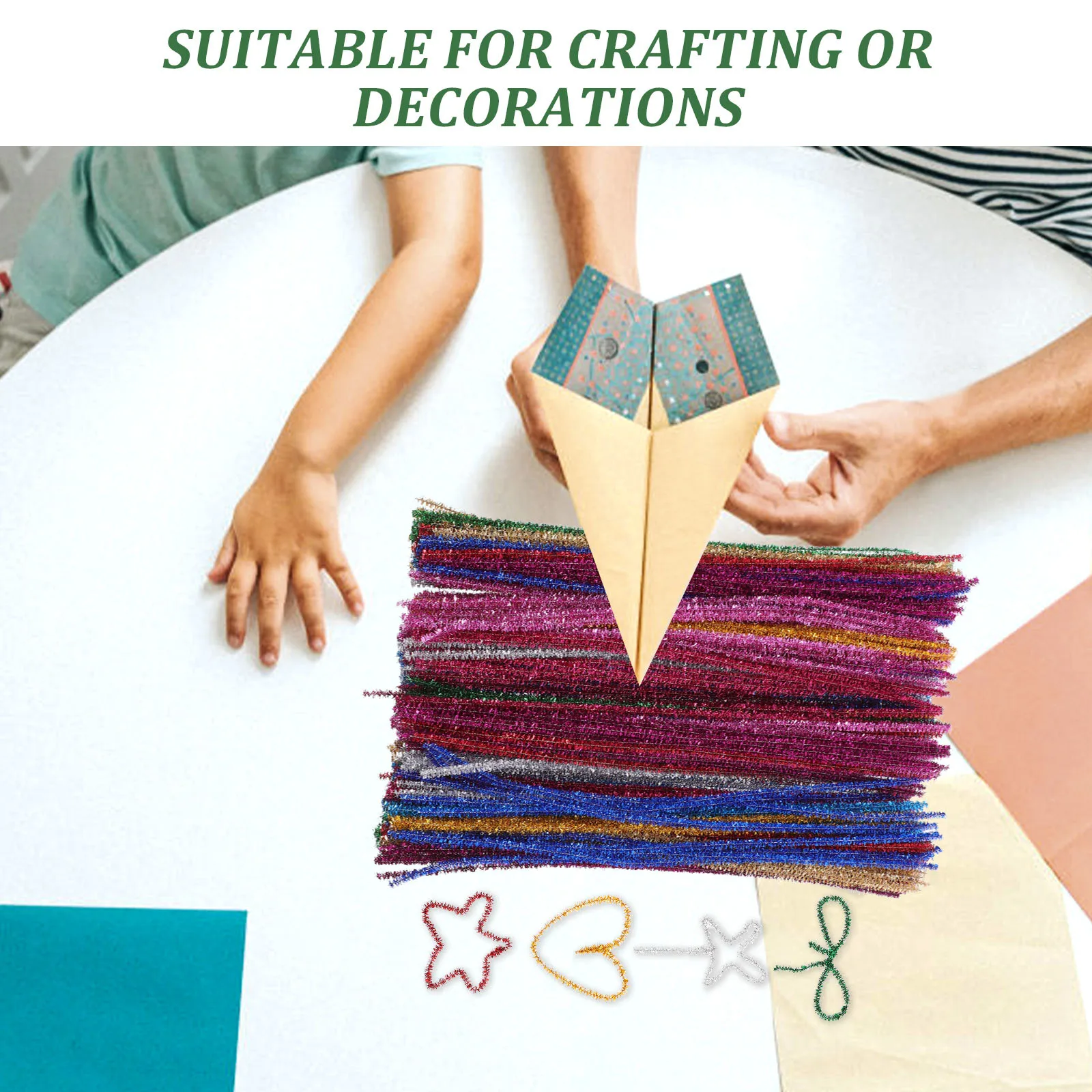 

400pcs Colorful Chenille Stems Bright Pipe Cleaners Craft Supplies Kids Diy Crafts Bendable Rods Toys H made Materials