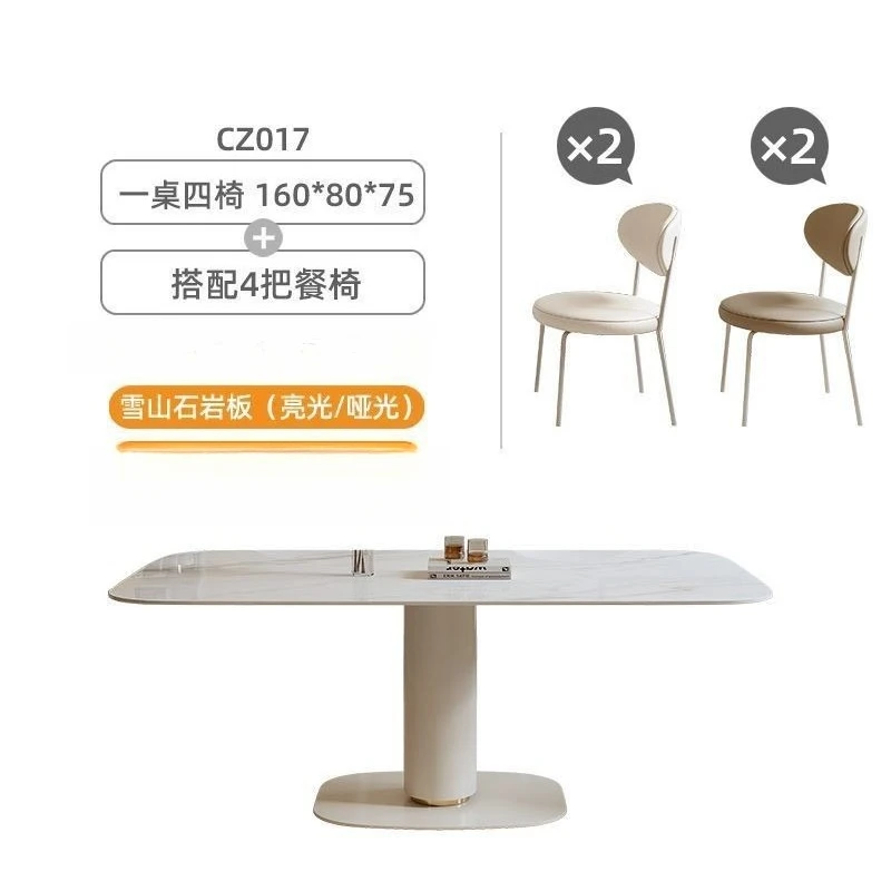 Luz de mesa de jantar, casa moderna e simples, combinação de mesa de jantar e cadeira