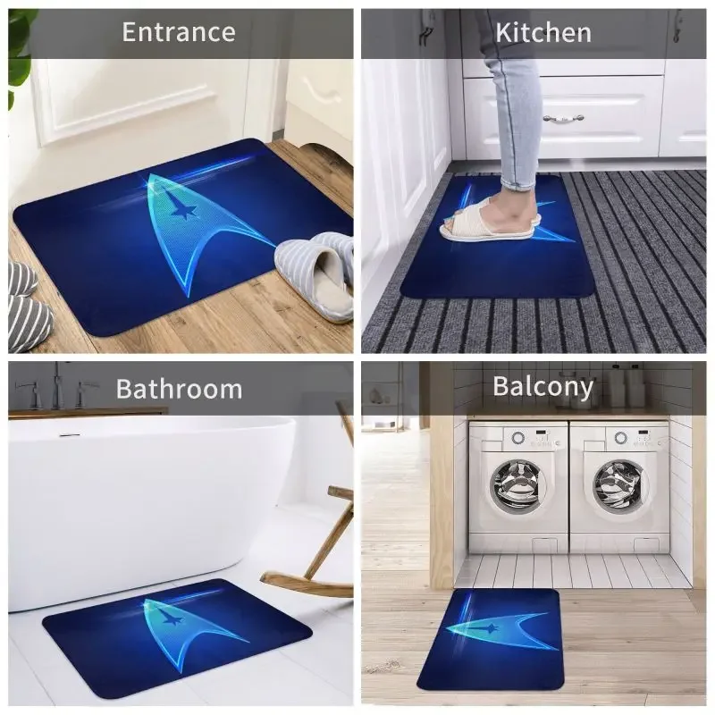 Custom Star Treks Doormat Non-Slip Entrance Kitchen Bathroom Floor Door Mats Science Fiction TV Series Living Room Carpet Rug