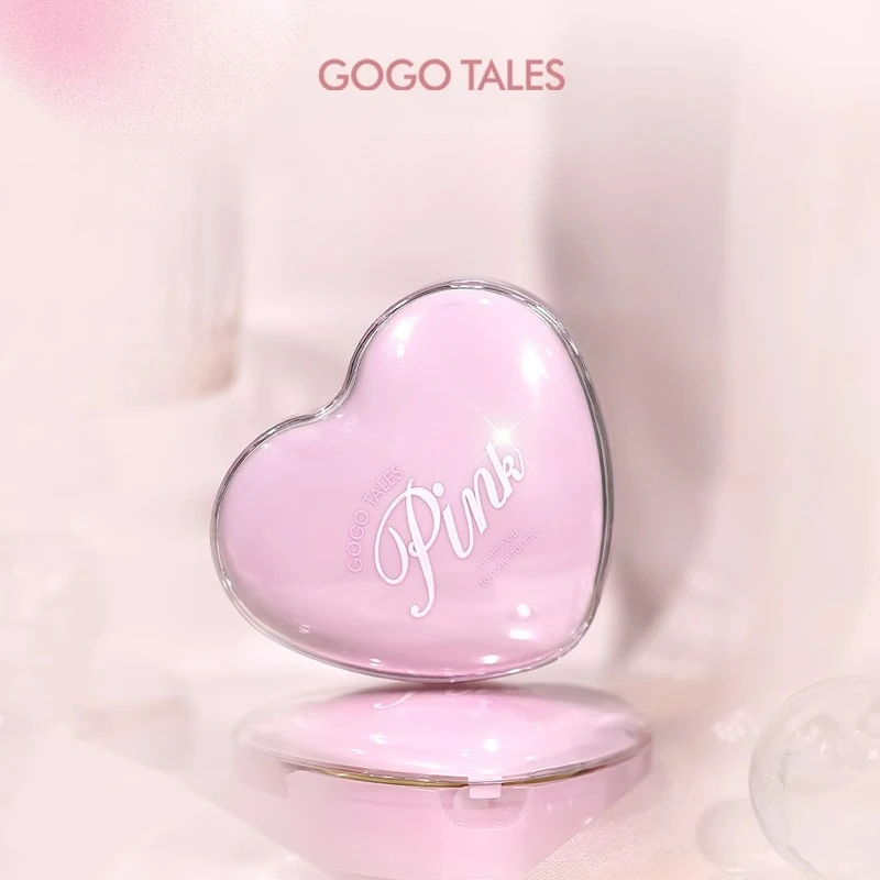 GOGO TALES 2 IN 1 Air Cushion Concealer Plate Cute Heart Matte Light Soft High Concealer for Dry Skin Face Makeup