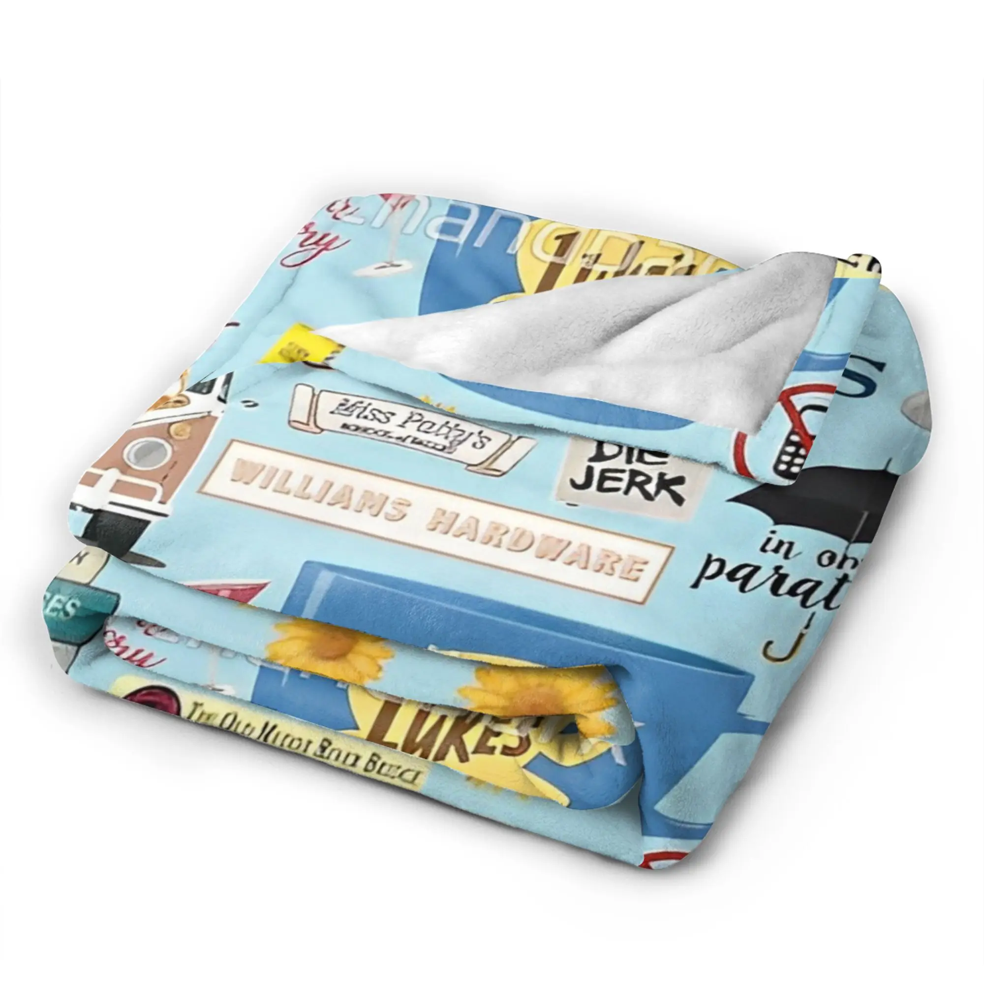 السفر مكتب أفخم الفراش يلقي موضة جيلمور الفتيات Lukes أنا شرب القهوة مثل ديكور المنزل الفانيلا المفرش أريكة غطاء سرير #5