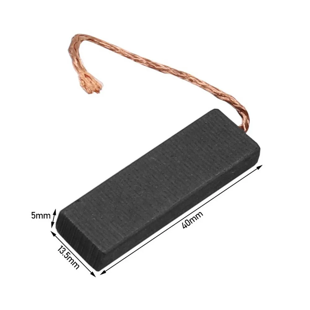 2pcs Motor Carbon Brushes for Washing Machine Compatibility with 5mm x 13.5mm x 40mm Brush Mount and 70mm Wire Extension