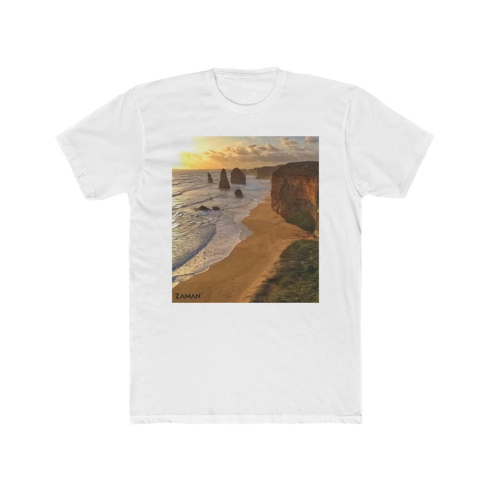2025 mode plage paysage imprimé graphique été automne et hiver pur coton hommes et femmes à manches courtes en plein air T-shirts