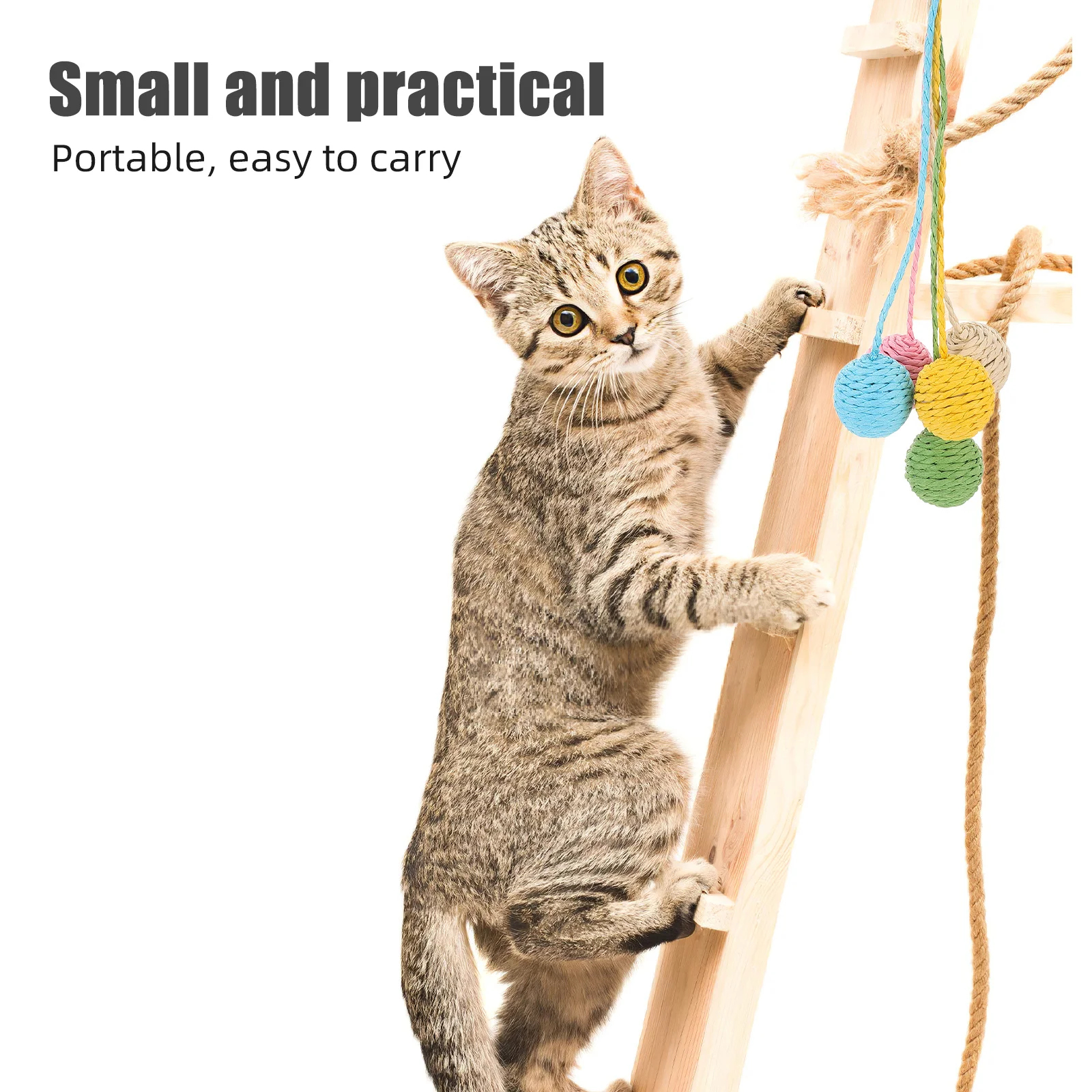

5pcs Cat Climbing Frame Accessories Durable Paper Rope Scratcher Replacement Ball For Multi-Cat Households Tail Portable Cat