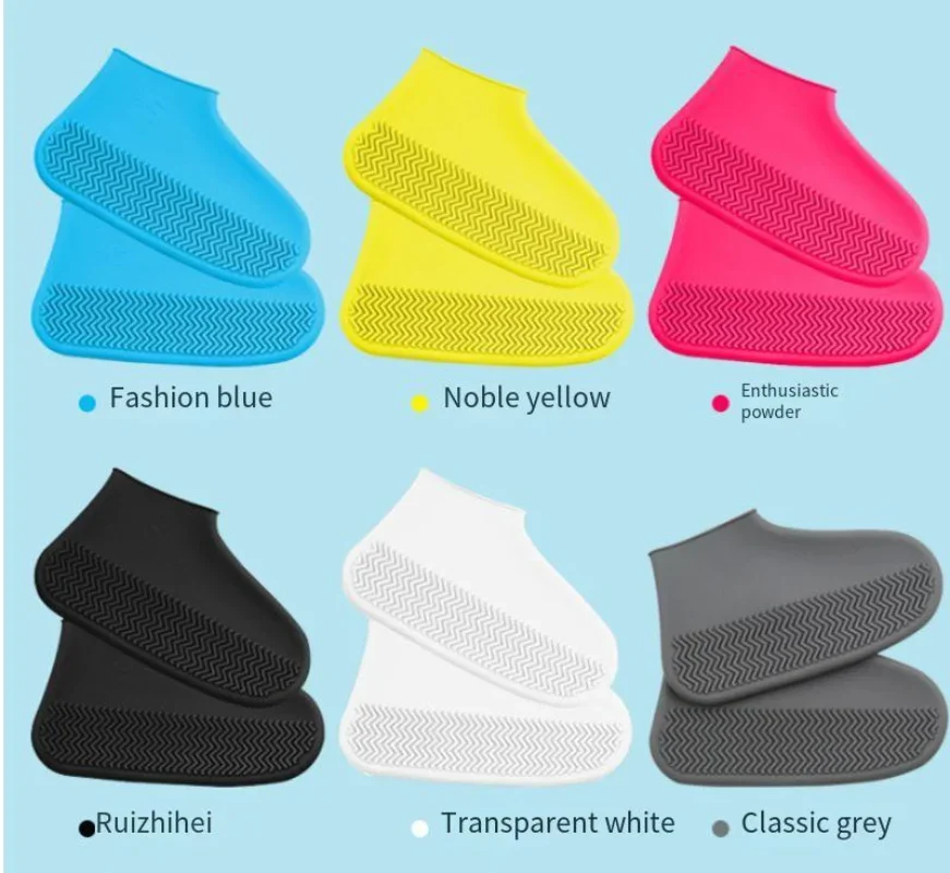 Sepatu Bot Hujan Dapat Digunakan Kembali Penutup Sepatu Tahan Air Pelindung Sepatu Uniseks Silikon Penutup Sepatu Anti-selip Tahan Air Sepatu Bot Hujan Luar Ruangan