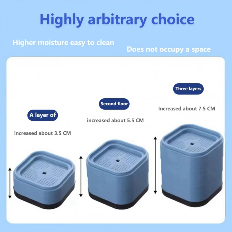 Empilhável ajustável resistente cama Risers, Desk Leg, cama Risers, 1.38 ", 32 Pack