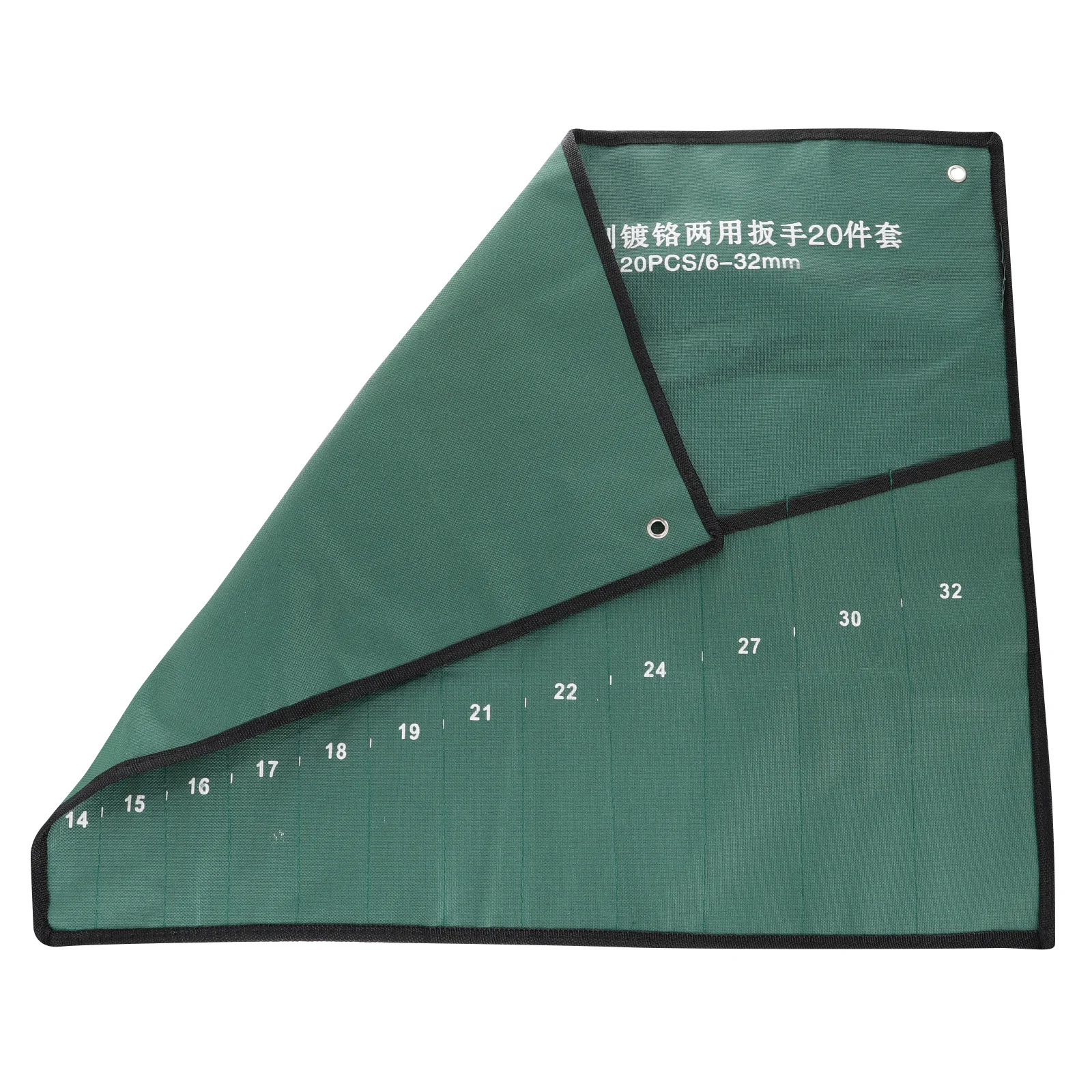 

20pcs Tool Kit Bag 15 Slot Canvas Roll Up Wrench Organizer Portable Storage Pouch For Hand Tools Spanner Container Repair Tool