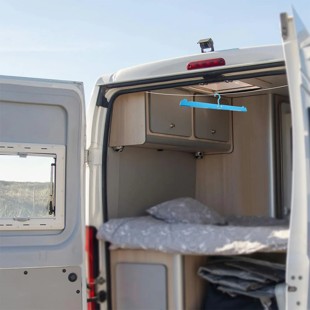 2 قطعة Rv شماعات قابلة للطي خفيفة الوزن لتوفير المساحة من البلاستيك للسفر والتخييم والفنادق ملابس المناشف والجوارب منظمات سفر قابلة للطي