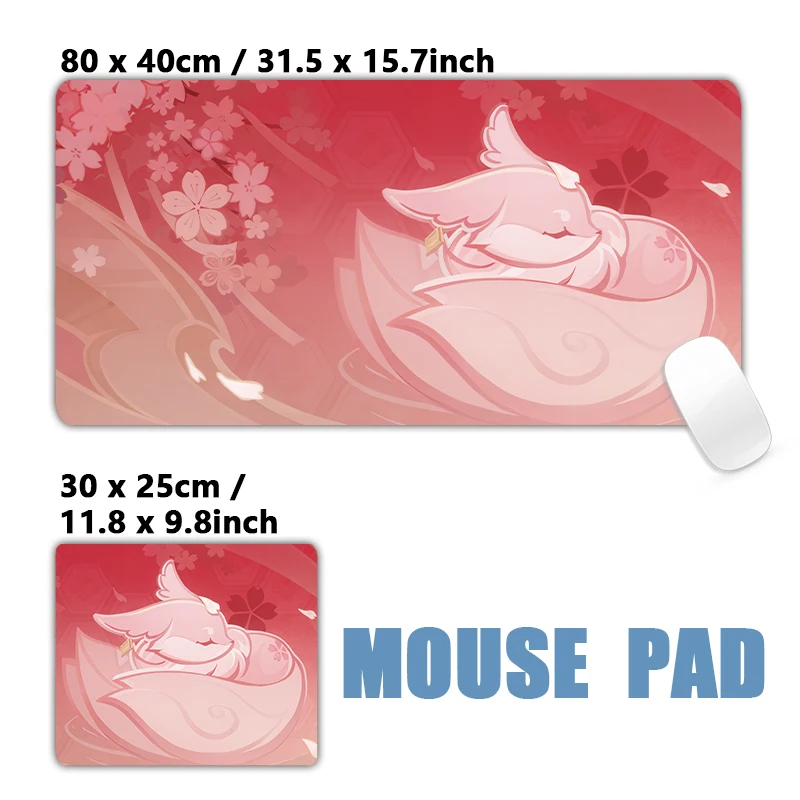 Anime Game Genshin Namecard Columbina Xiao Yae Miko XXL Large Genshin Impact Mouse Pad Keyboard Desk Mat Mousepad view 4