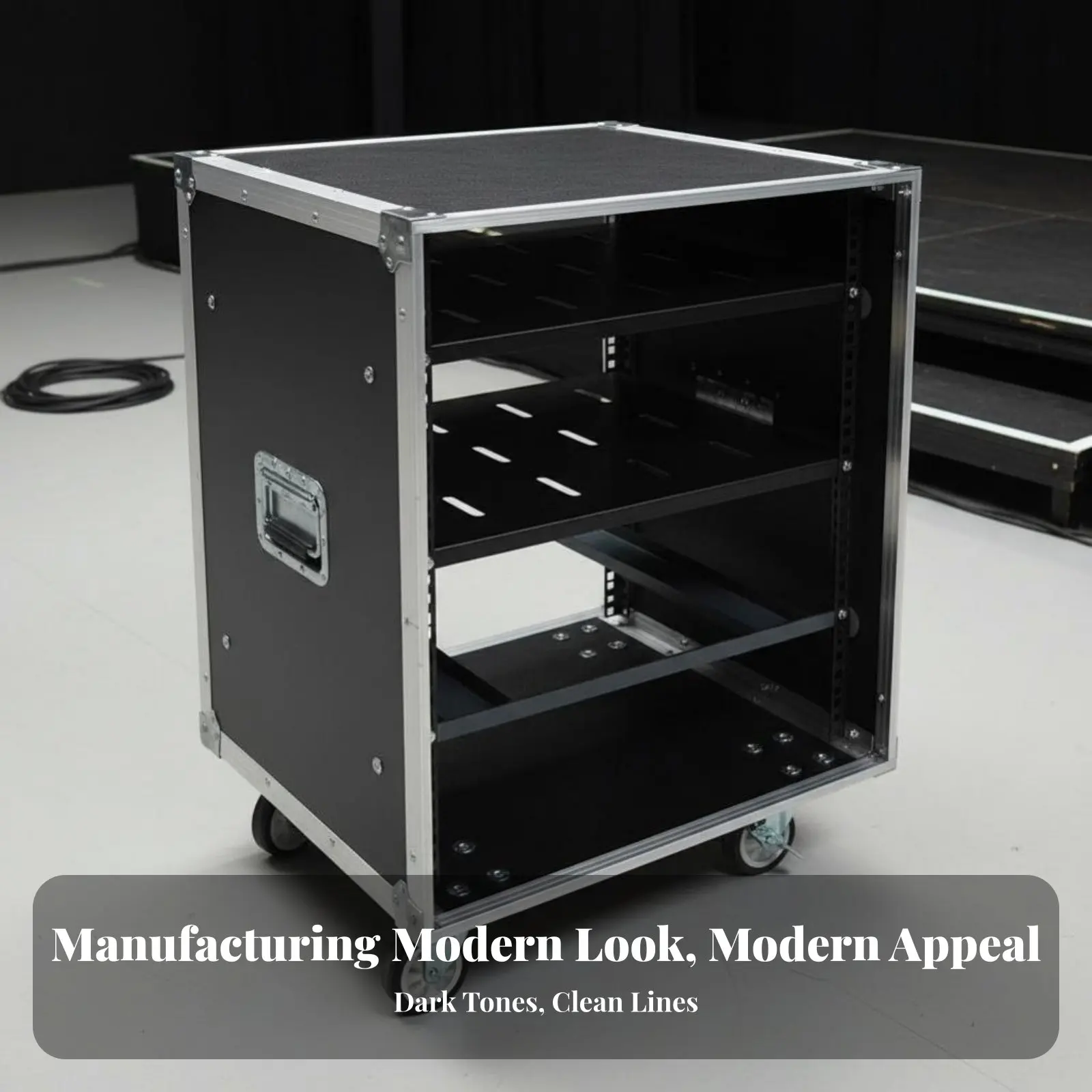 Rolling Audio Mixing Console Rack Mobile Design Aturntablistustable Audio Mixing Console Trolley sturdyDuty Construction